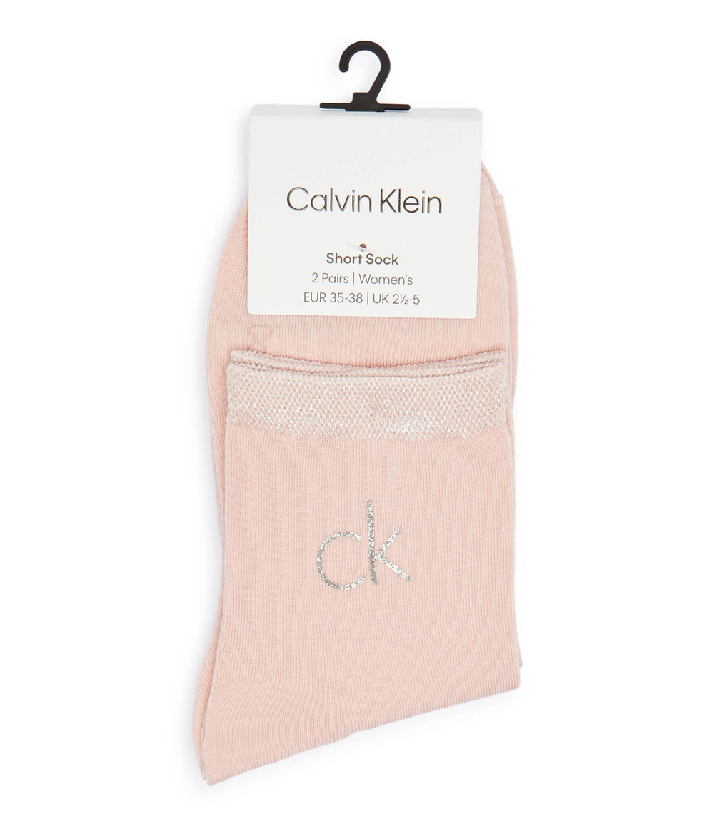 Носки 2 пары Calvin Klein - розовый(701229680)
