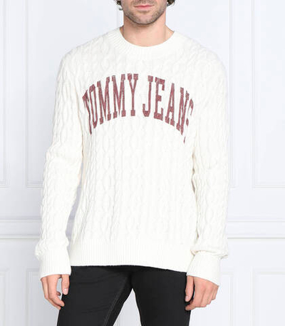 свитер collegiate Tommy Jeans - кремовый (DM0DM15070)