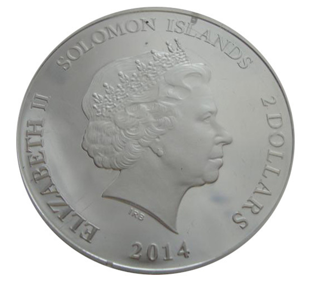 Соломоновы о-ва 2 доллара 2014 Тутанхамон фараон Древний Египет СЕРЕБРО