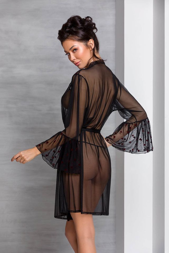 Очаровательный черный пеньюар Lovelia