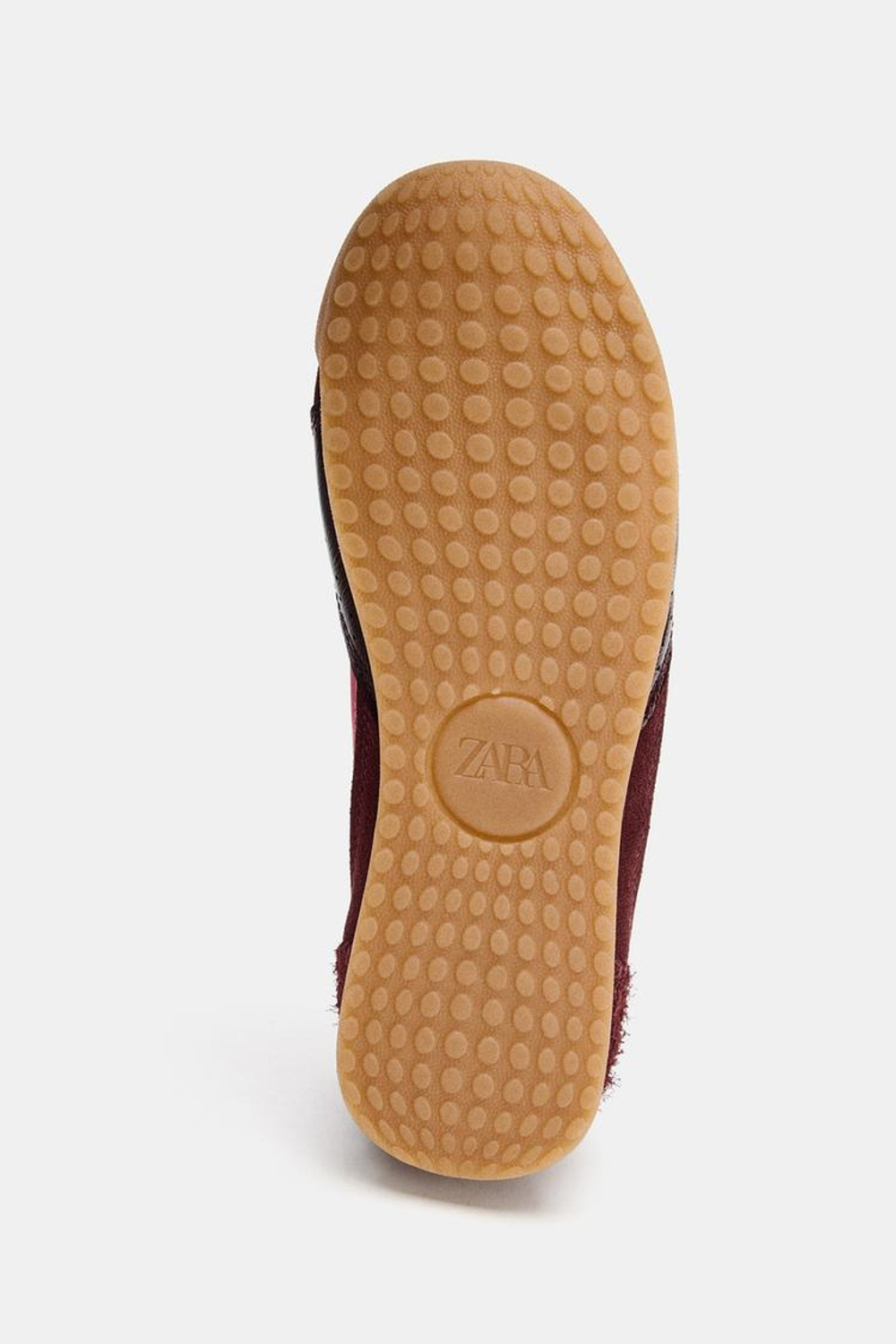 ZARA КОМБИНИРОВАННЫЕ КРОССОВКИ, БУРГУНДИ