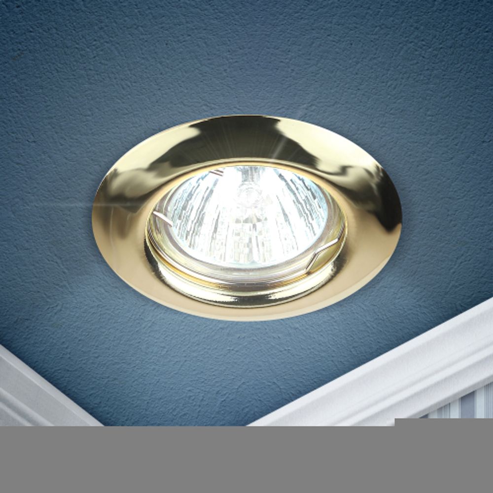 ST3 GD Светильник ЭРА штампованный MR16,12V/220V, 50W золото
