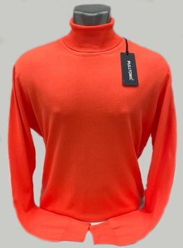 Кашемировый джемпер с высоким горлом PULLTONIC ORANJ