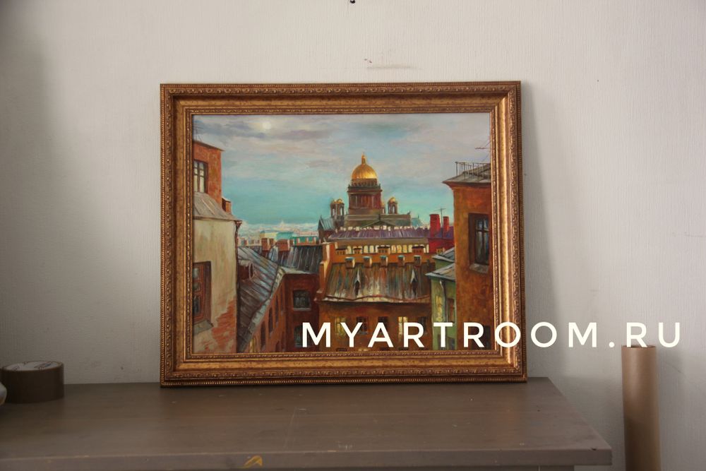 Картина Вид на Исаакиевский собор с крыши Картина Вид на Исаакиевский собор с крыши