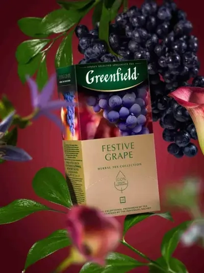 Чай в пакетиках травяной Greenfield Festive Grape, 25 шт