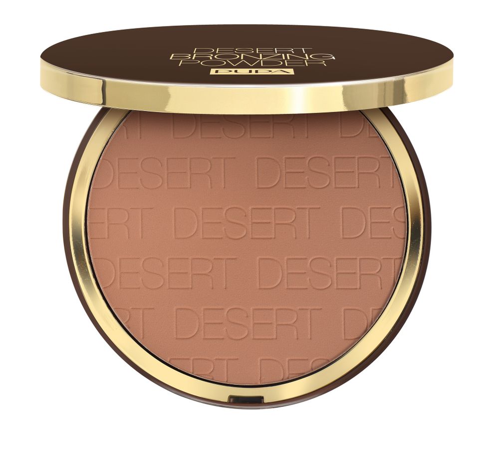 Pupa Пудра для лица Desert Bronzing Powder оттенка охры, компактная, тон №003, Светлый янтарный, 30 гр