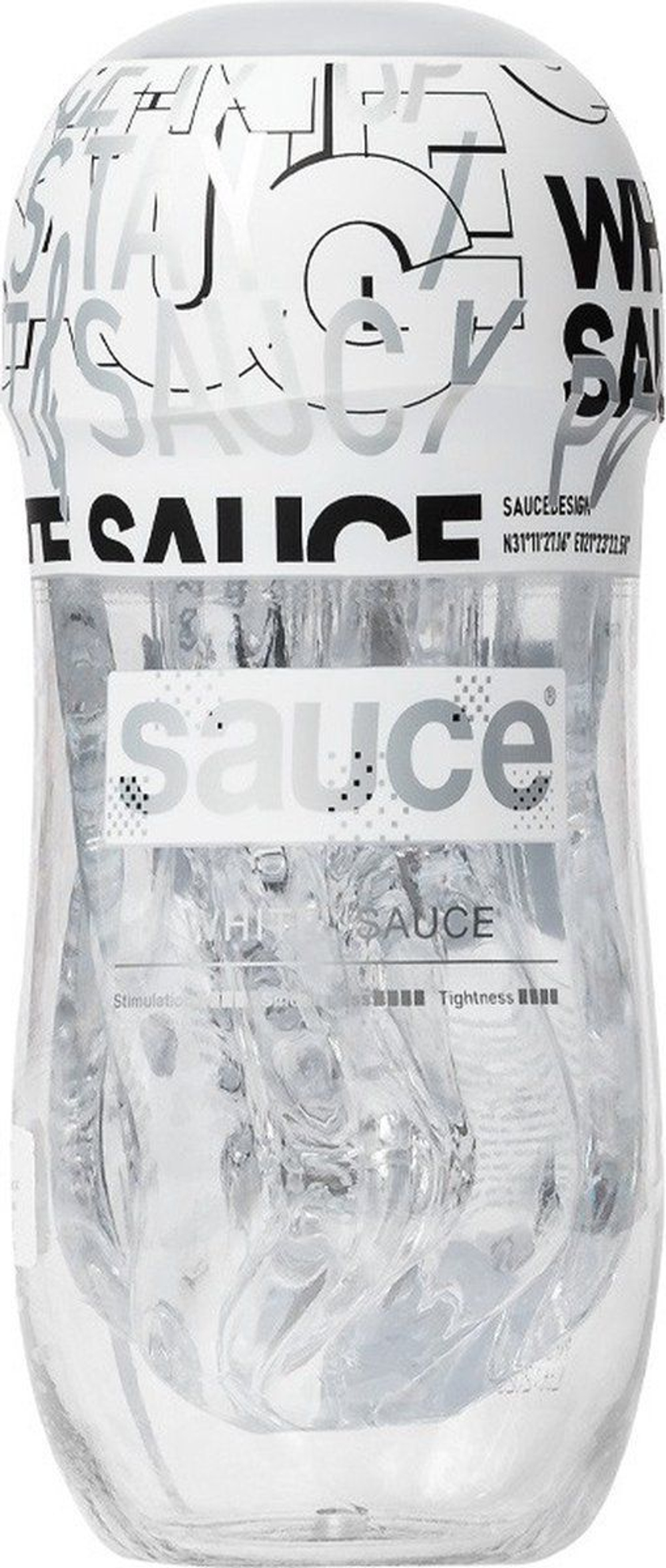 Мастурбатор Sauce White, нежный рельеф, 16 см