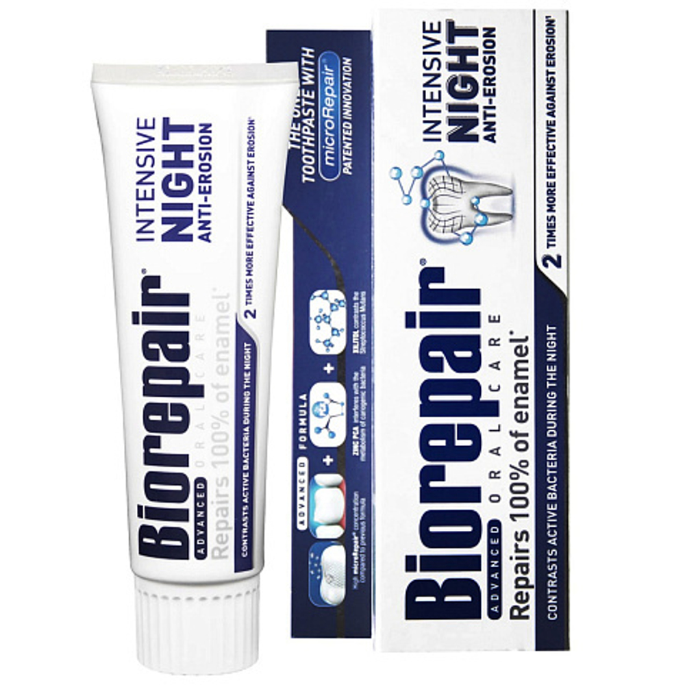 Зубная паста BioRepair Intensive Night Anti-erosion против эрозии эмали 75 мл