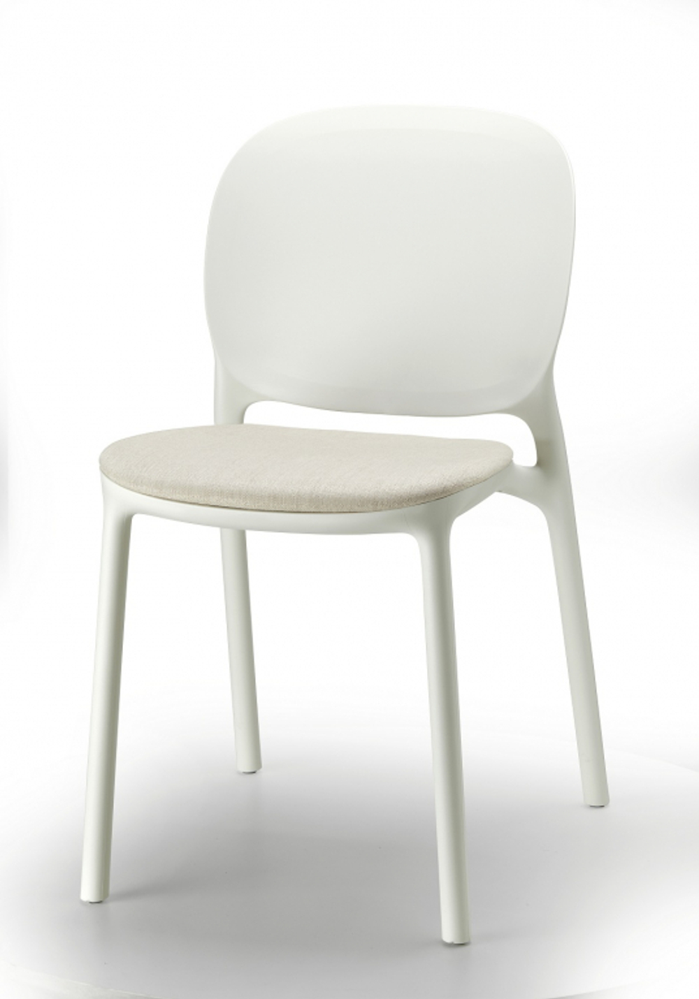 Стул пластиковый с обивкой Scab Design Hug, лен