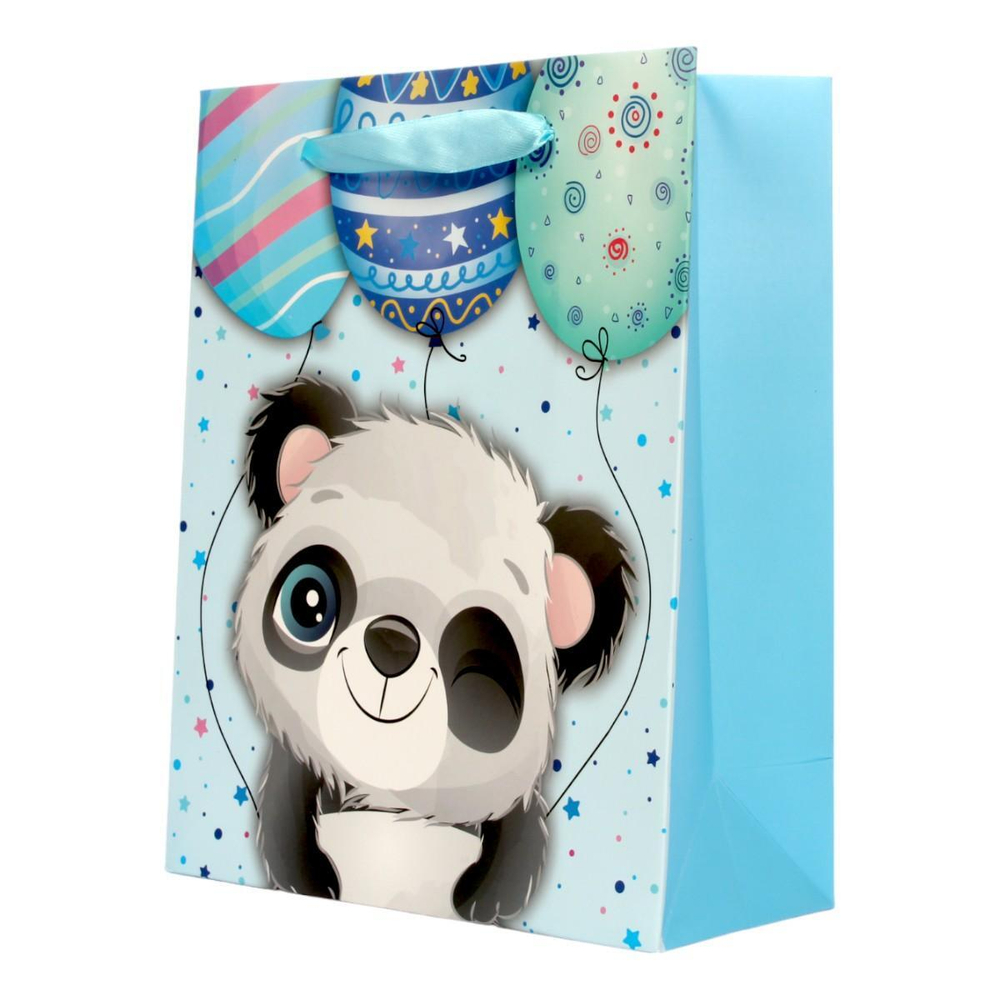 Пакет подарочный "Милые животные" 18*23см*8,5см, 4 вида микс