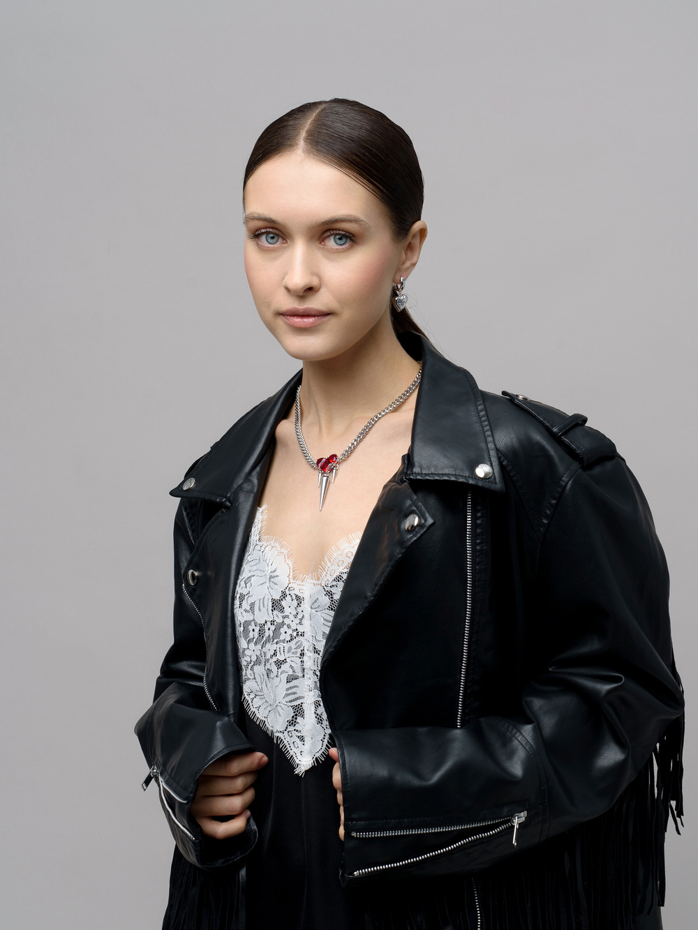 Колье "Red Soul Trio" Silver