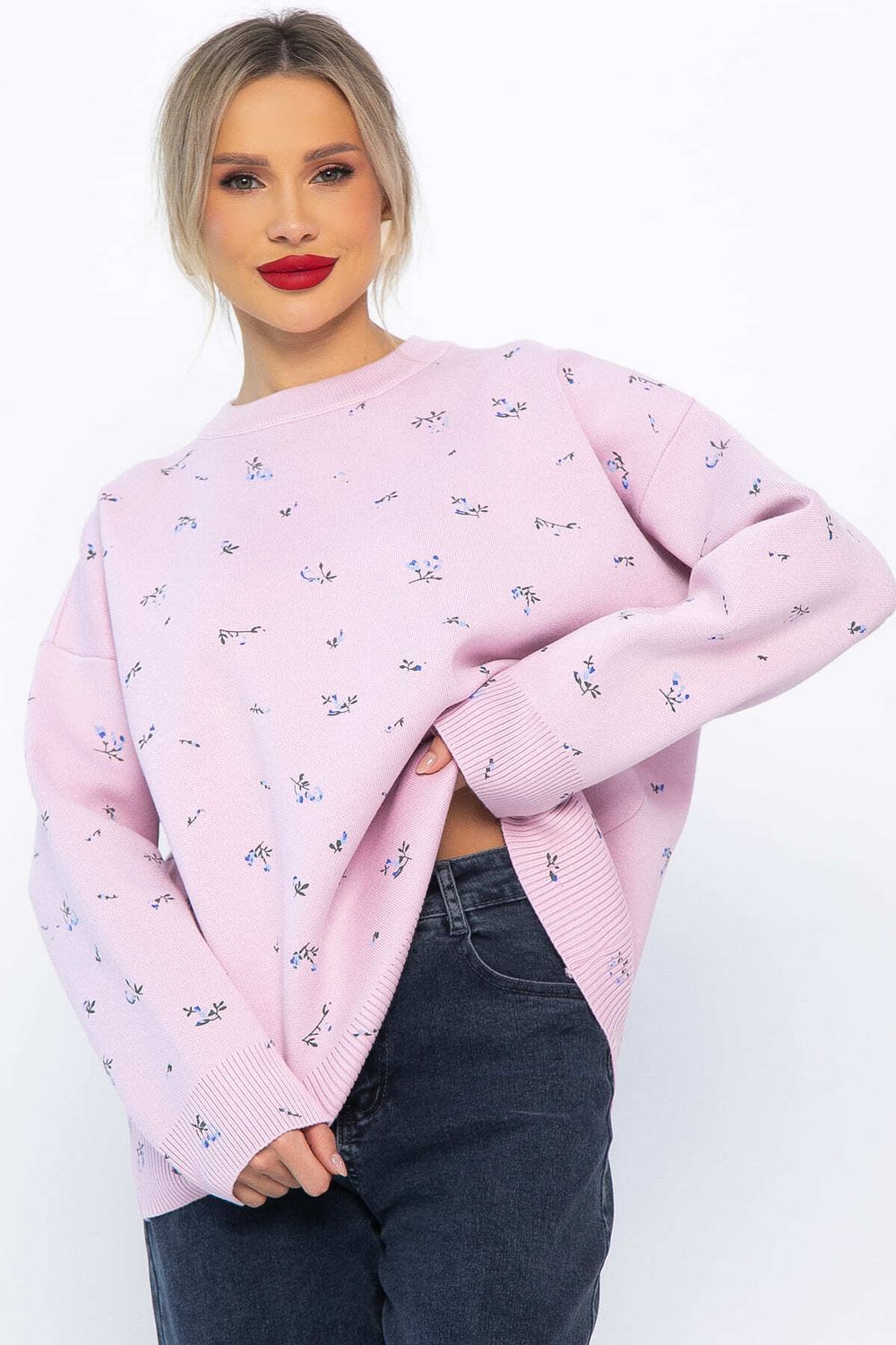 Свитер оверсайз Анита (сиреневый) Б14760-1М LT Collection
