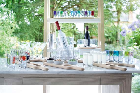 Набор из 6-ти прозрачных стопок на подставке Paddle