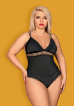 Роскошное женское боди Lolitte с шнуровкой (Размер: XXL) (Цвет: черный)