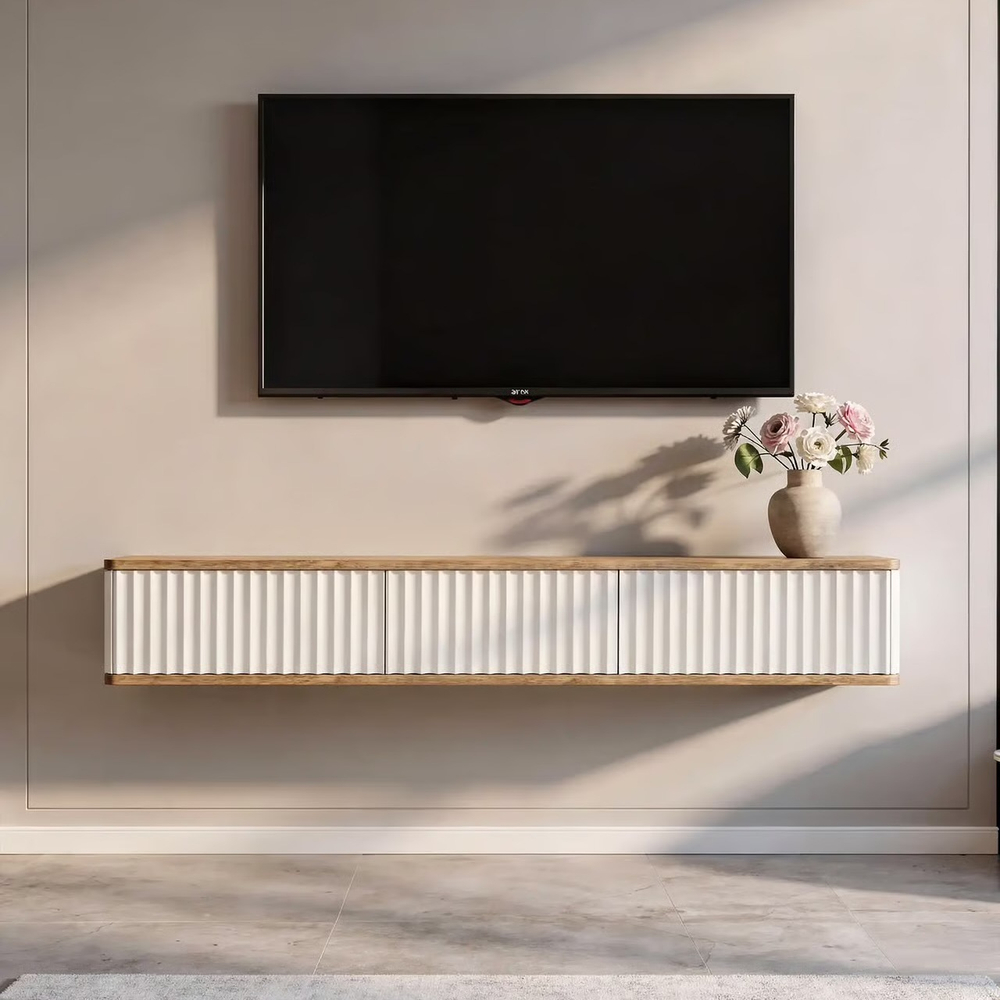 Подвесная тумба под телевизор ROYAL 5020 эко (Дуб Веллингтон)