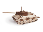 Танчик Т-34 Lemmo - "Военная техника". Деревянный конструктор, сборная модель, 3D пазл