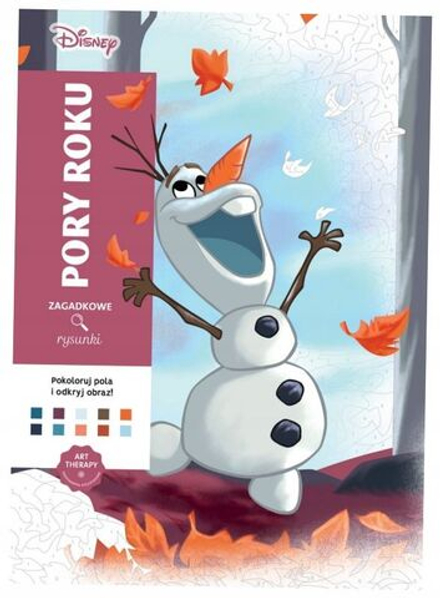Раскраска по номерам Coloriages mystres Disney - официальное польское издание. Времена года.