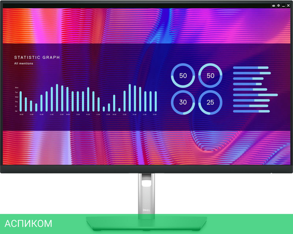 Монитор Dell P2723DE черный (210-BDEH)