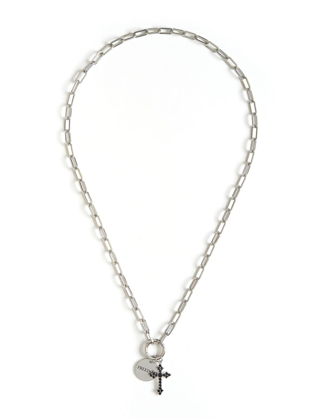 Цепь с черными крестом "Freedom"