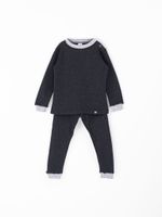 Комплект для мальчика (джемпер и брюки) "Черный меланж" 7+