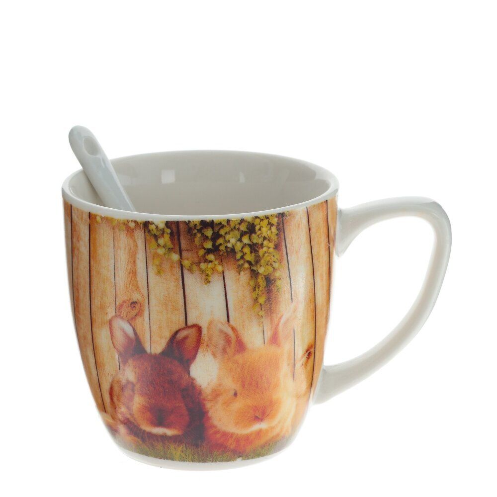 GAEM Кружка с ложкой, 150 мл, L10 W7 H7,5 см, 4в