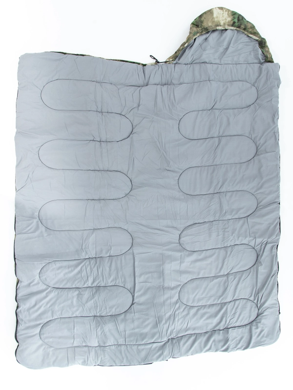 Спальный мешок TRAVELLER camo (КМФ) L-zip от-12(с подголовником 230х90см)INDI