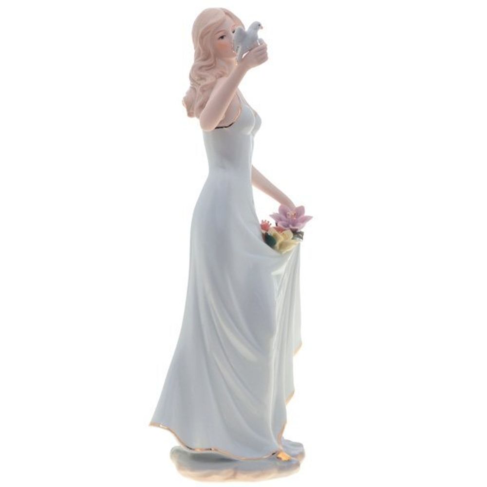 GAEM Фигурка декоративная "Девушка с птичкой", L20 W13 H35 см