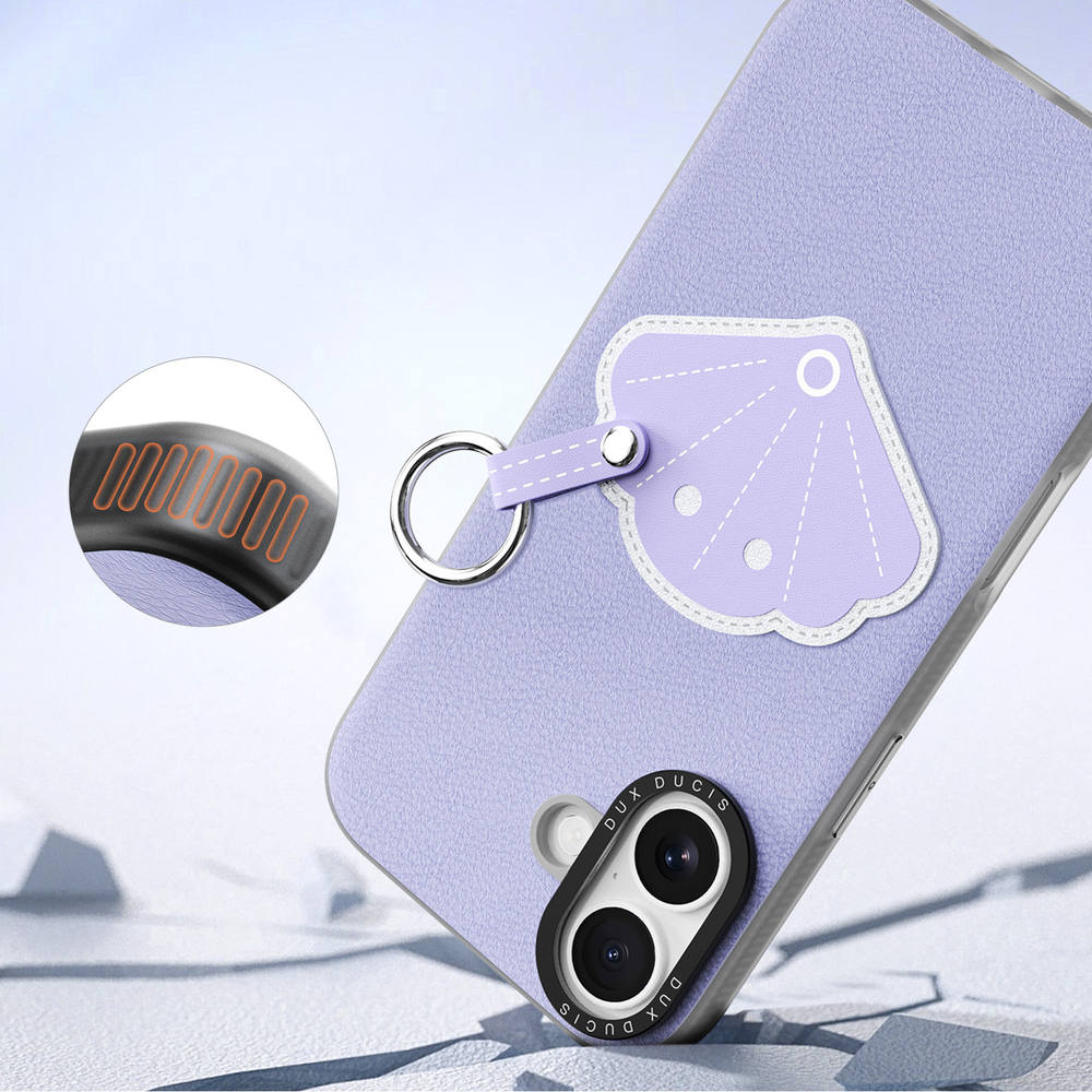 Чехол фиолетового цвета (Shell Edition) для iPhone 17, серия Luvy Series Case (со съемным ремешком) от Dux Ducis
