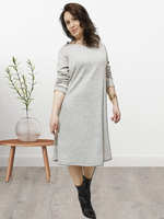 22241 Платье женское трикотаж Ангора серый меланж (60)