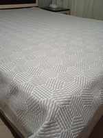 Покрывало жаккардовое двухстороннее Нежность 442-16 беж,белый евро (240х200)