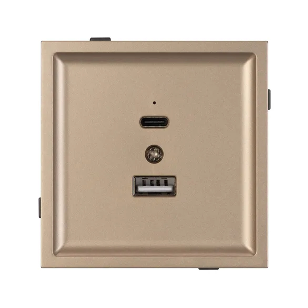 Механизм USB розетки SCT-TENDO-MUAC-PL-GD (5V, 3A, QC3) (Arlight, -) 054097