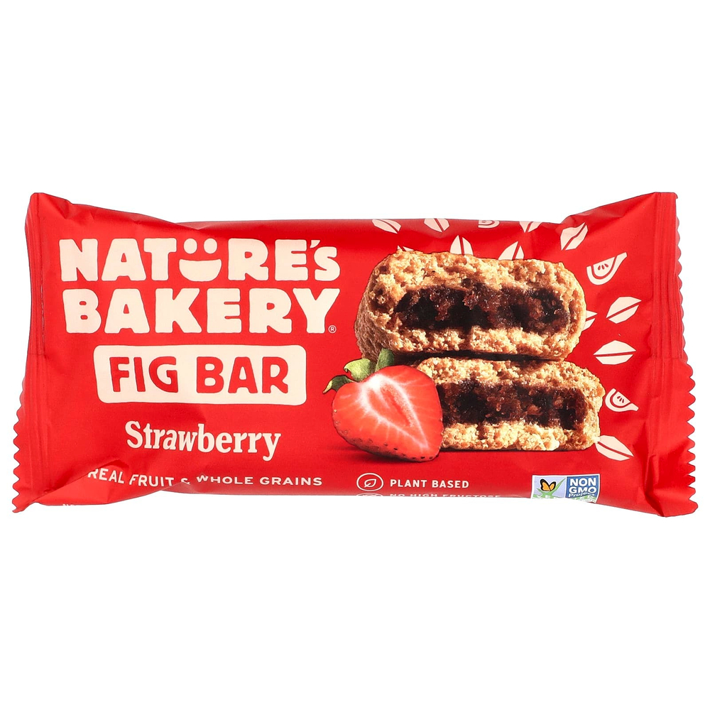 Nature's Bakery, Инжирный батончик, клубника, 6 двойных пакетиков по 57 г (2 унции)