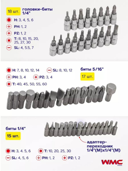 Набор инструментов для автомобиля 1/4" 3/8", 108 предметов