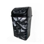 Ведро для мусора "Камелия", №3 18 л АТЛАС черное1/12 РП-1013