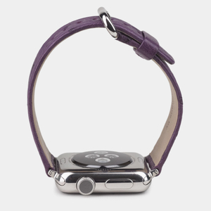 Ремешок для Apple Watch 44/45/49mm ST Classic из кожи страуса, фиолетового цвета