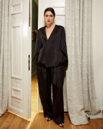 Жакет из шелка и вискозы Берберри черный