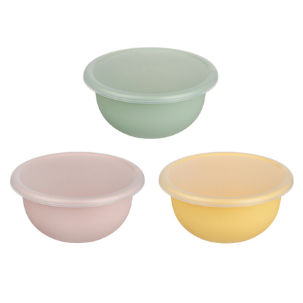 Ботаника Миска с крышкой 1,2л, пластик, 3 цвета