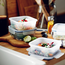 IKEA 365+ Контейнер для продуктов с крышкой, квадратный/пластик, 750 мл