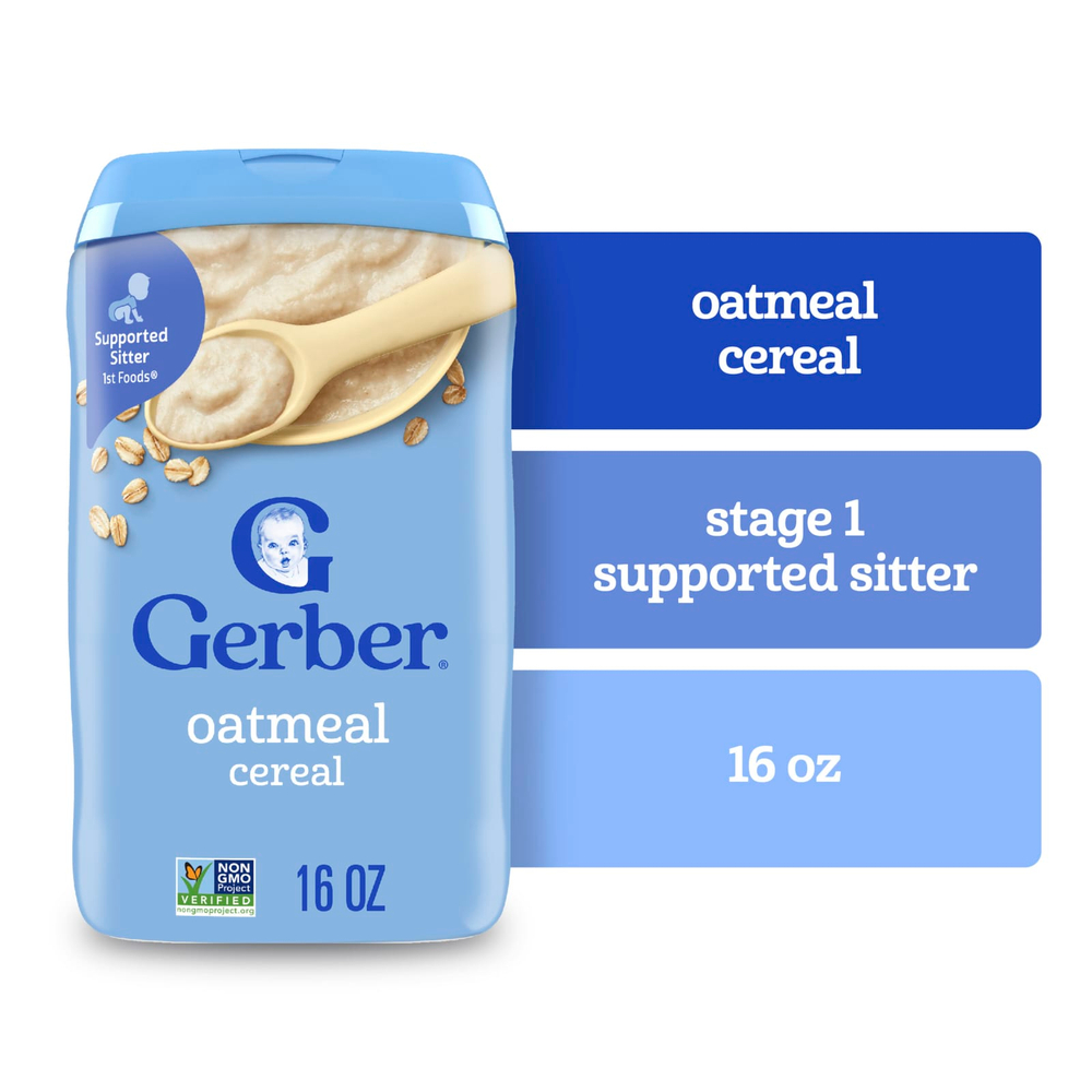 Gerber, 1st Foods, овсяные хлопья, один вид злаков, 454 г (16 унций)