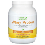 Super Nutrition, порошок из ультрафильтрованного сывороточного протеина с порошком какао, экстрактом листьев стевии, экстрактом архата и подсолнечным лецитином, без ГМО и р-БСТ, со вкусом шоколада, 908 г (2 фунта)