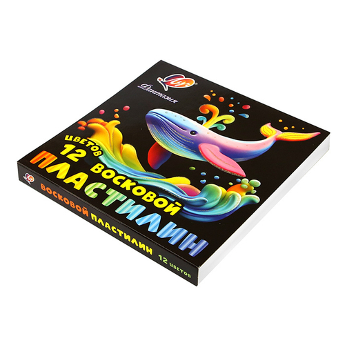 Пластилин восковой 12цв 180г "Фантазия" стек карт упак