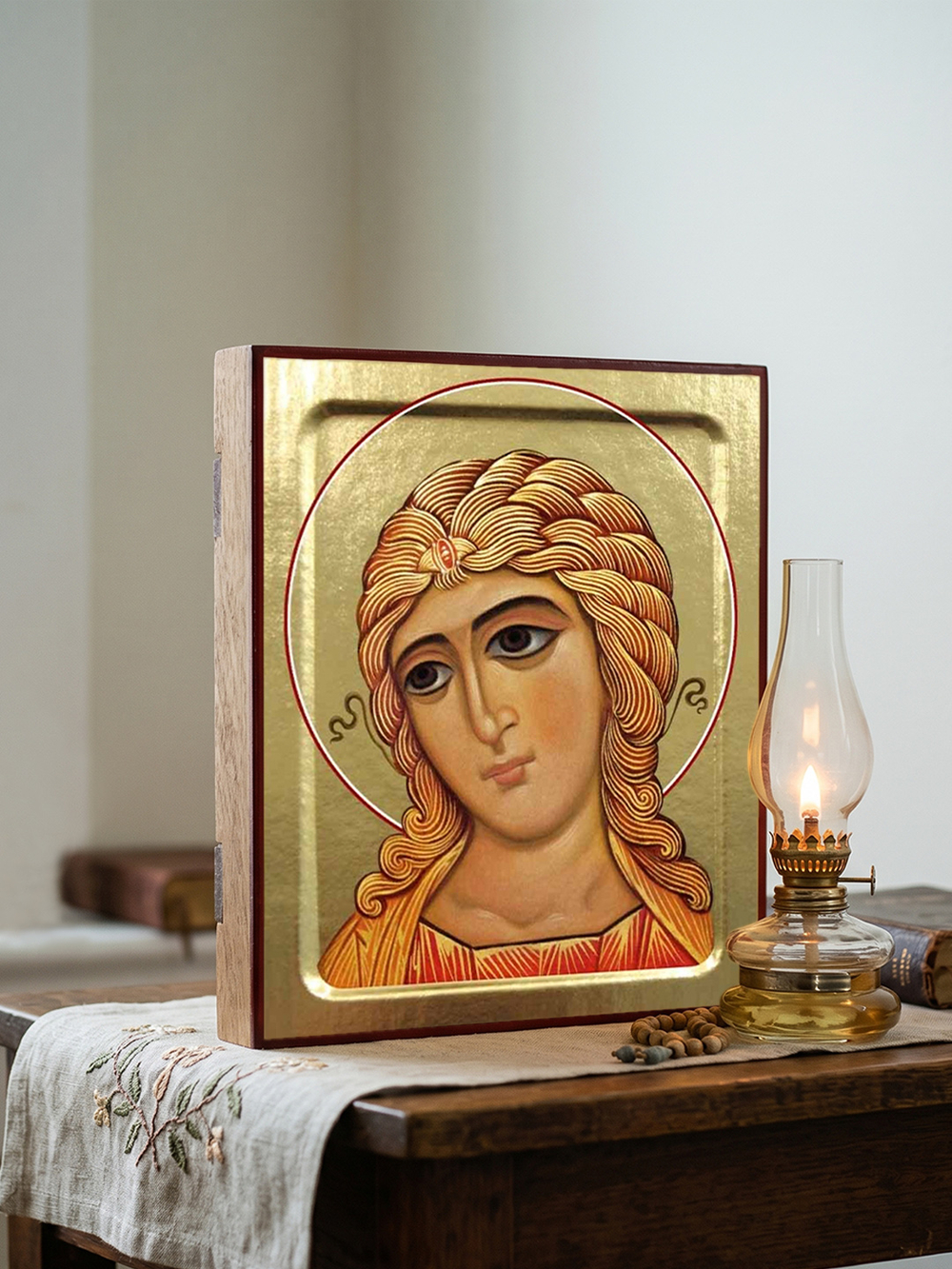 Икона Ангела Златые Власы на дереве: 125 х 160 (Синопсисъ)