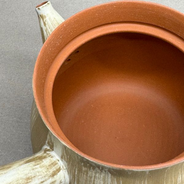 Чайник с боковой ручкой, глина, 600мл