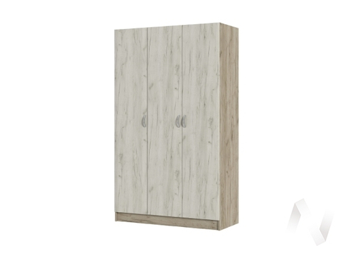 Шкаф 3-х створчатый ШК 557 Спальня Басса (дуб крафт серый/дуб крафт белый)
