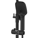 Душевая система Azario Conda с квадратным тропическим душем, керамический картридж, шланг 150 см, черный матовый (AZ-K2311B)