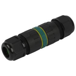 Коннектор ЭРА NO-224-673 кабельный прямой 3-Pin 0.5-2.5 мм2 безвинтовой IP68 | Соединители кабельные IP68