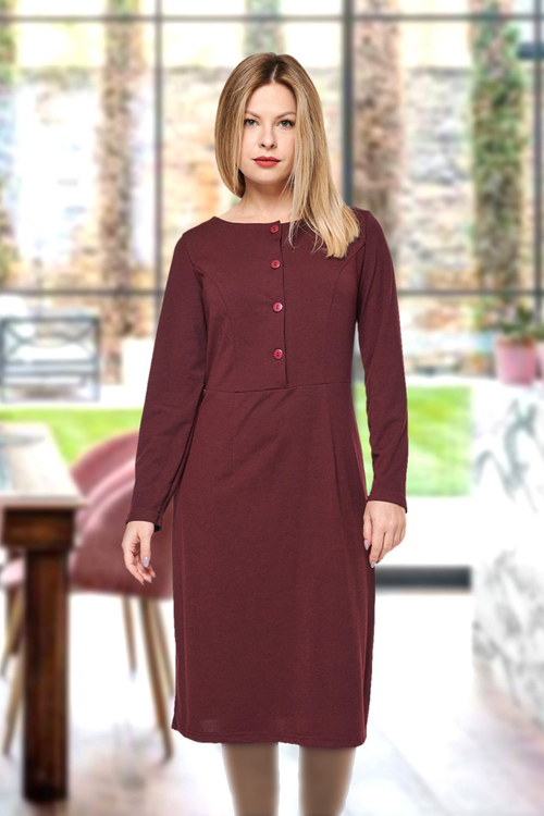 Платье цвет бордовый размер 48