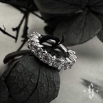 Кликер "Shine" с камнями 1.5мм - Белое золото - White CZ