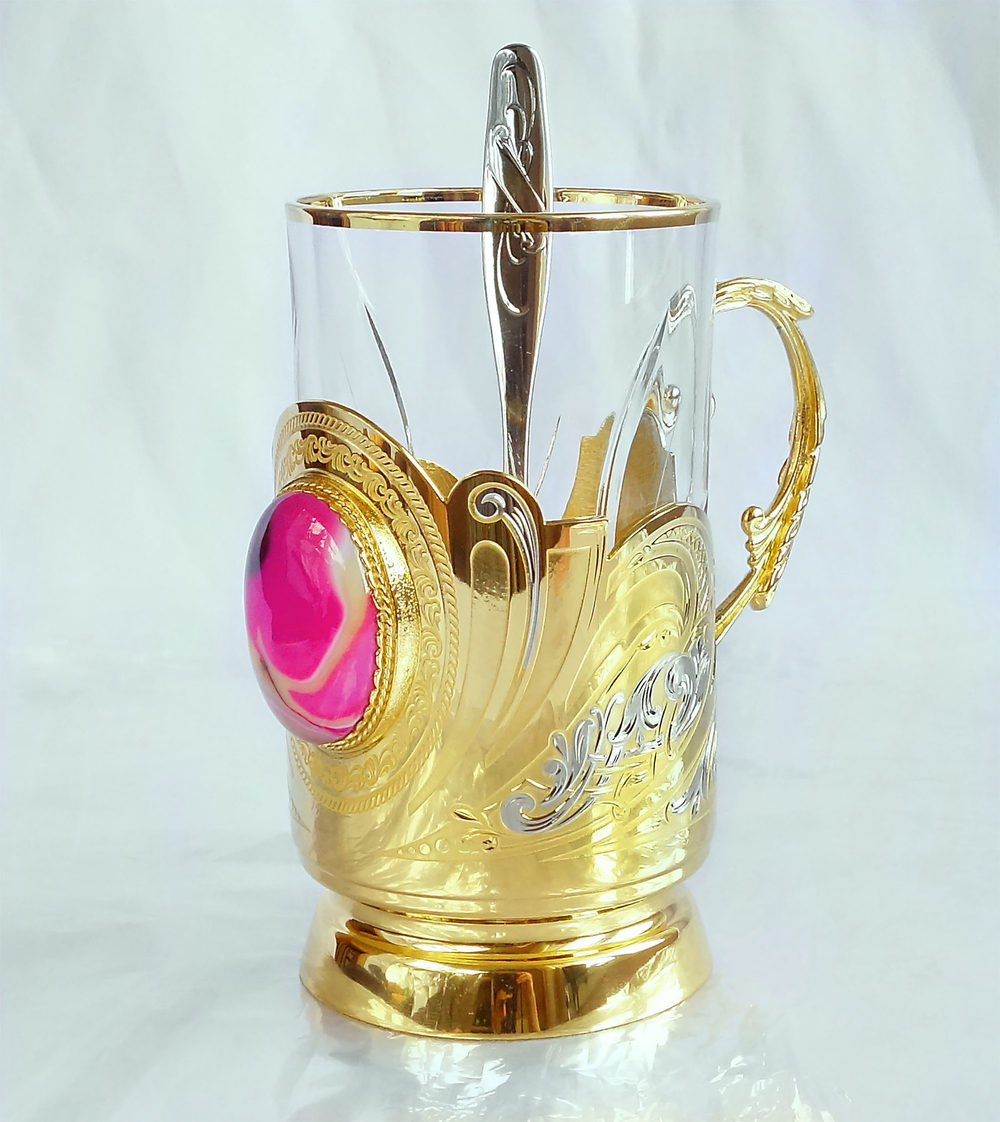 Подстаканник "Розовый агат"