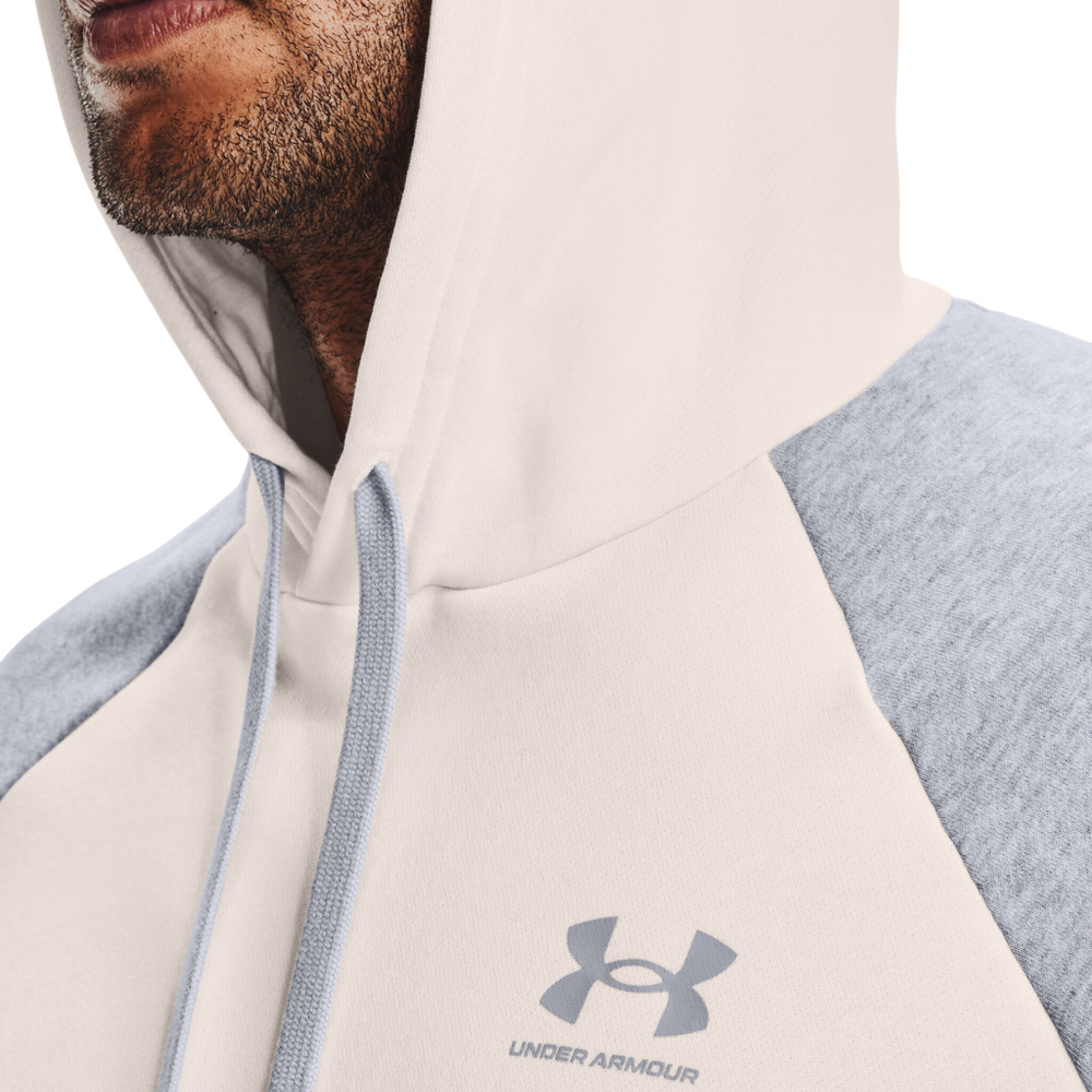 Мужская кофта теннисная Under Armour Rival Colorblock Hoody Men - Cream, Lightgrey